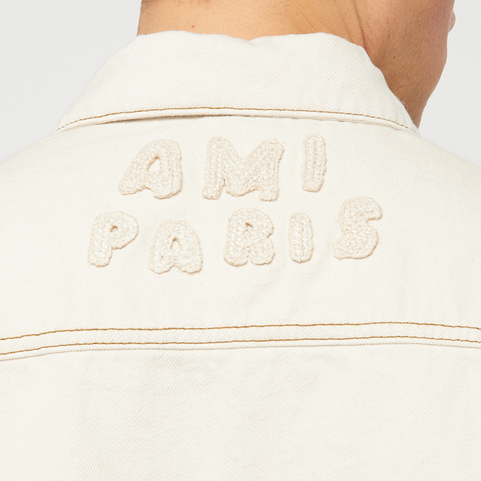 AMI PARIS&nbsp; Trucker Denim Jacket beige 85549 7