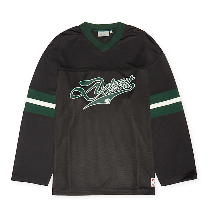 Carhartt WIP L/S Detroit Mesh T-Shirt zwart 85590 1