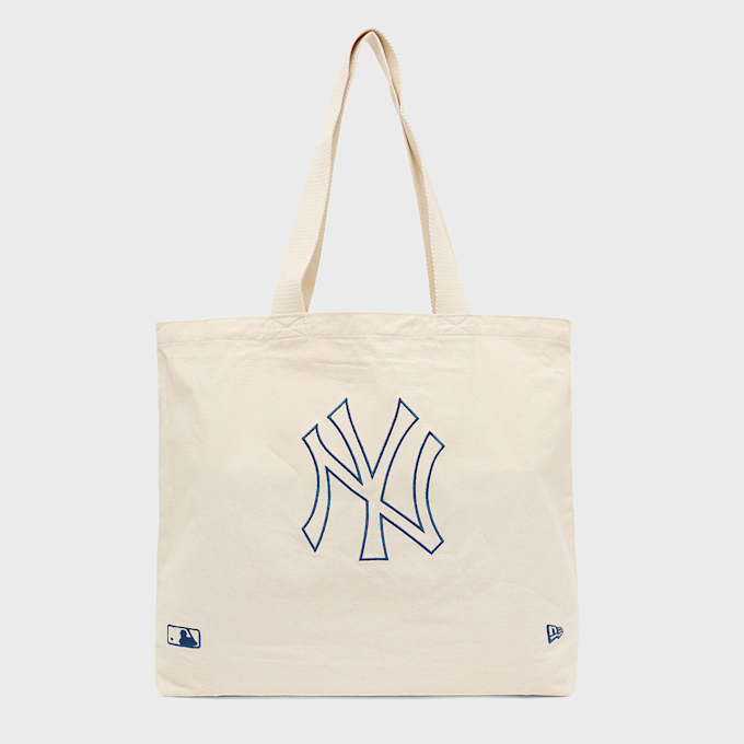 New Era MLB Light Canvas Tote Bag New York Yankees Beige 91042 1