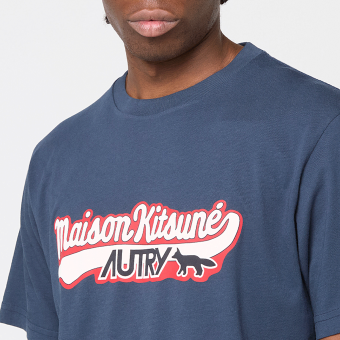 Autry&nbsp; x Maison Kitsune T-Shirt bleu 91540 5