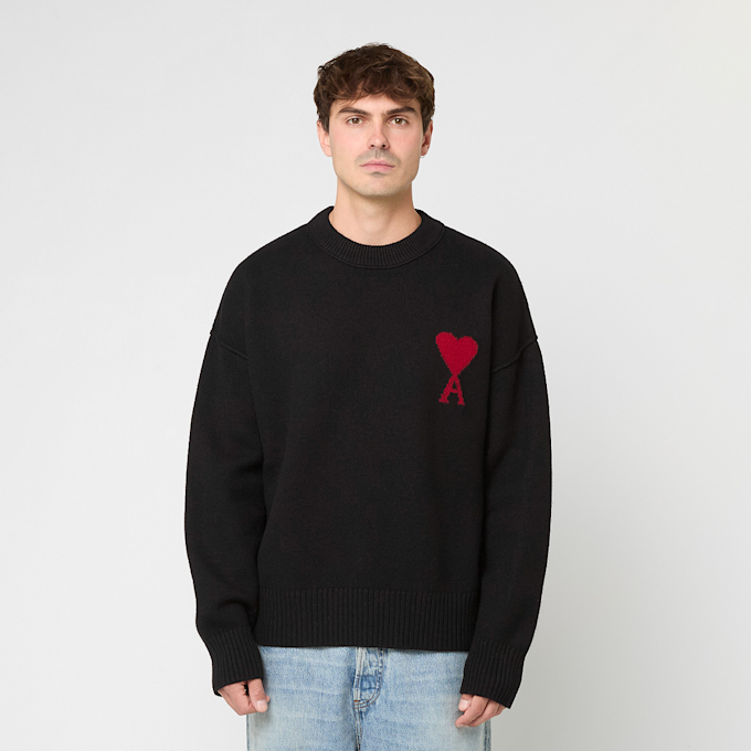 AMI PARIS Felted Crew ADC zwart 87992 2