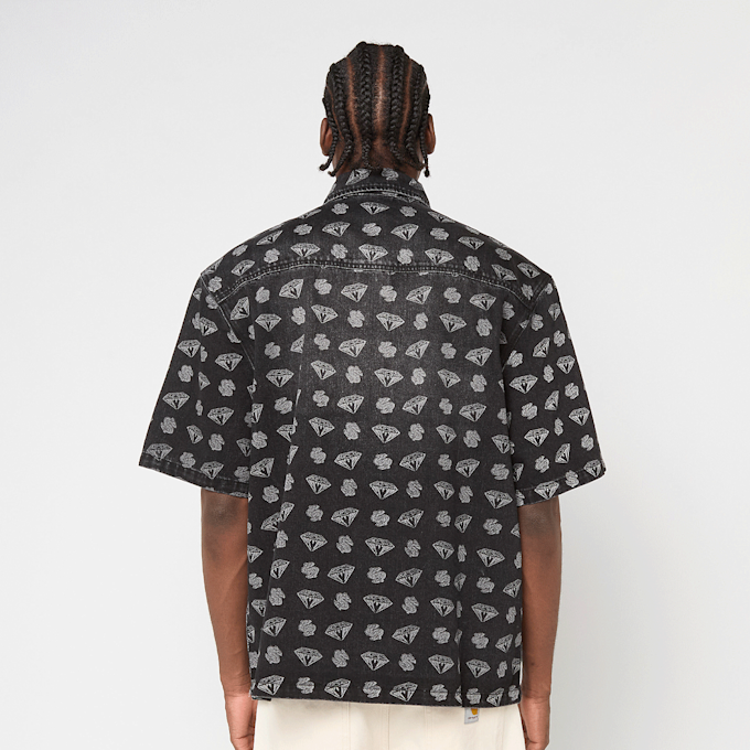 Billionaire Boys Club&nbsp; Diamonds & Dollars Oversized SS Denim Shirt noir 85995 4
