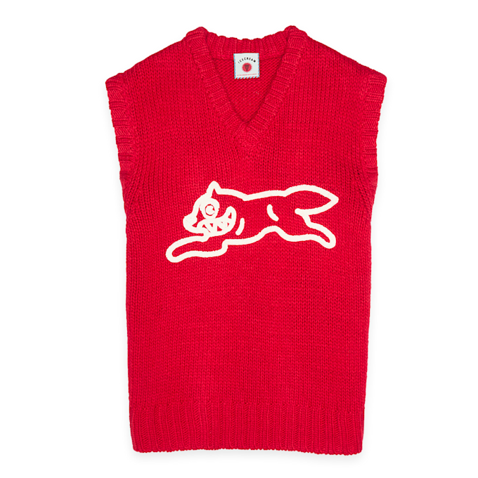 ICECREAM Running Dog Knit Vest red 89323 1