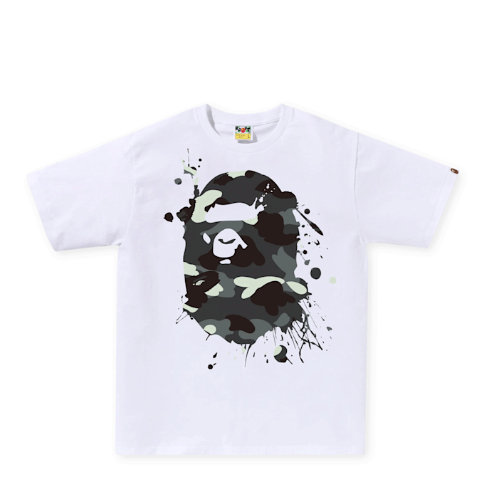 A Bathing Ape City Camo Painting Ape Head Tee white 93324 1