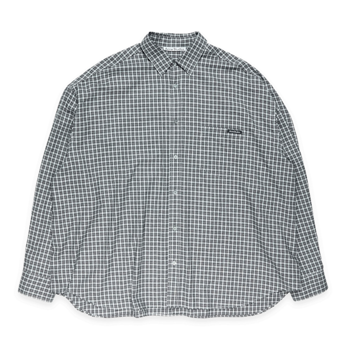 Acne Studios Checkered Shirt Schwarz 95378 1
