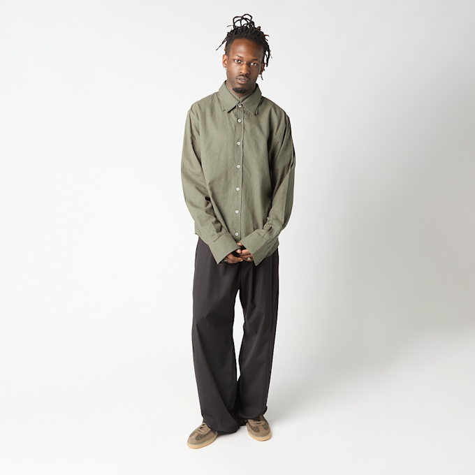 _J.L-A.L_ Triple Collar Shirt groen 95396 2
