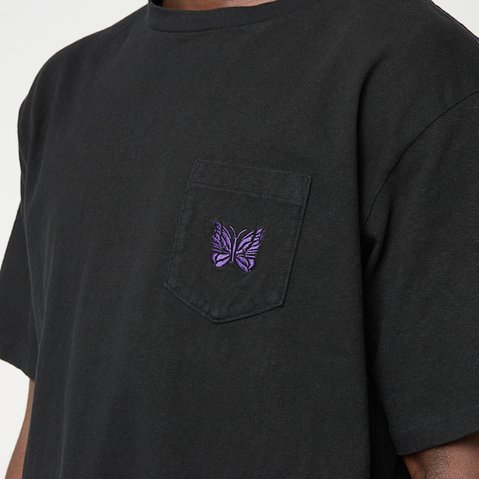 Needles Butterfly embroidered T-shirt schwarz 95828 3