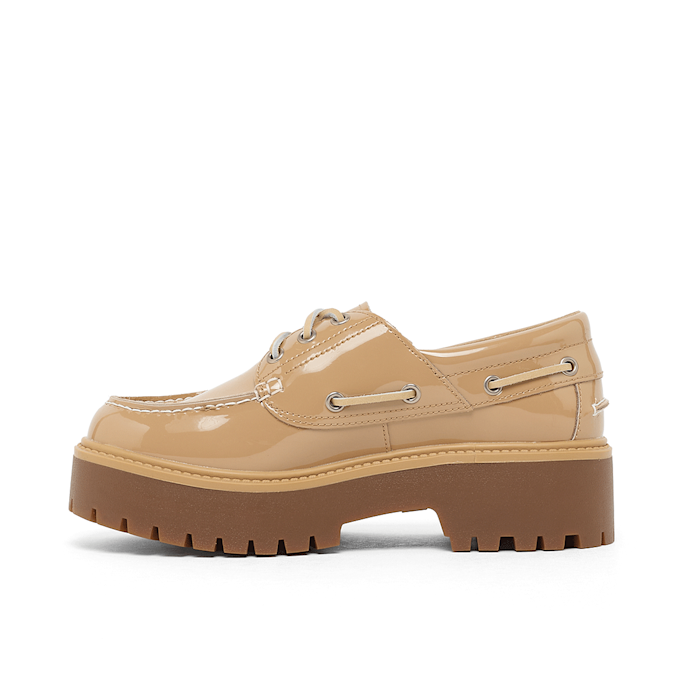 Timberland Wmns Stone Street Boat Shoe Patent Leather beige 95842 3