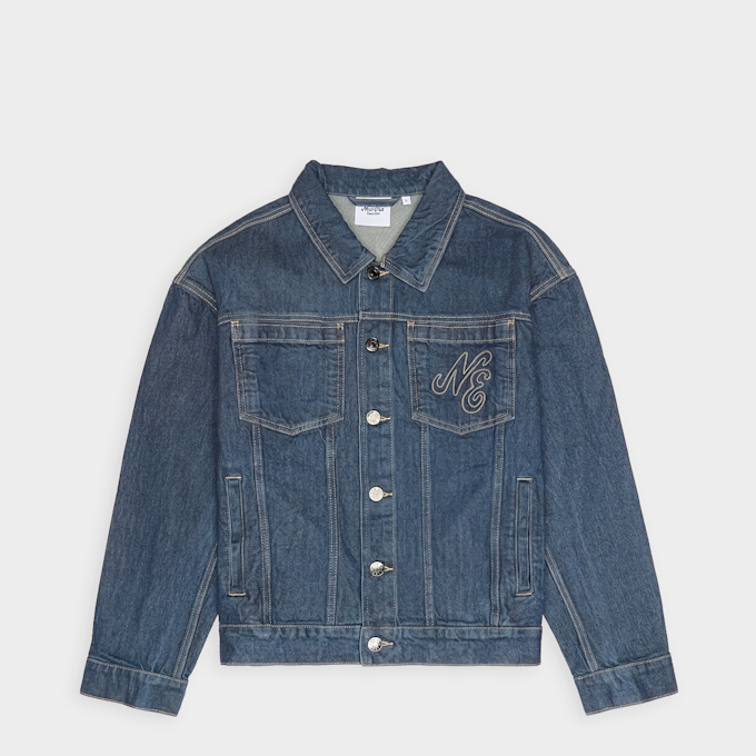 New Era Script Denim Jacket bleu 99241 1