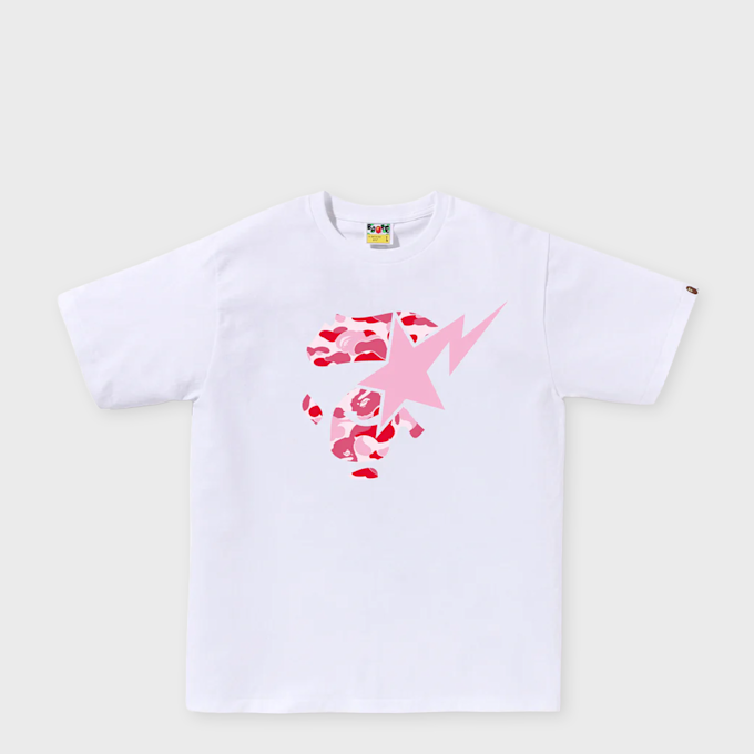 A Bathing Ape ABC Camo Ape Face Sta Tee M blanc 99436 1