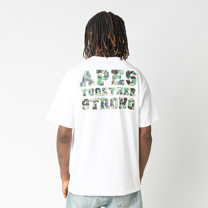 A Bathing Ape ABC Camo College ATS Tee Weiss 99490 3