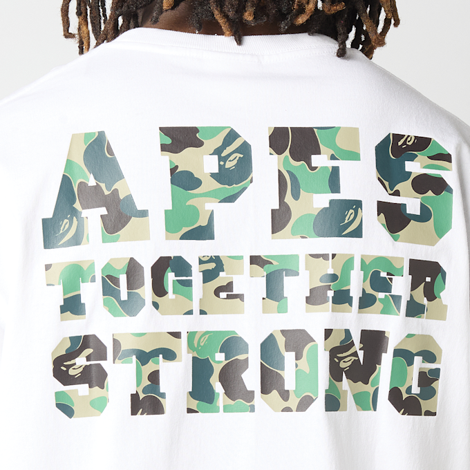 A Bathing Ape ABC Camo College ATS Tee weiß 99490 5