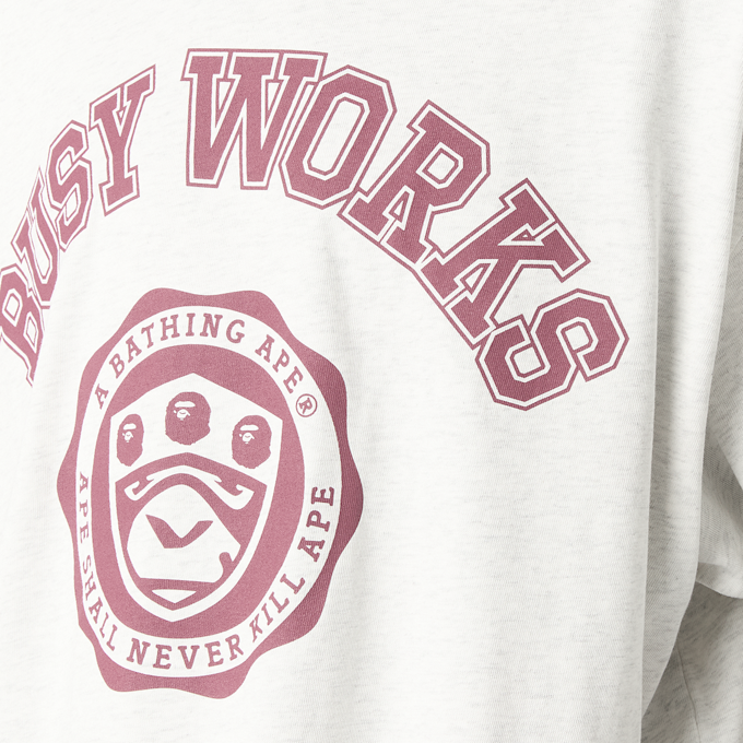 A Bathing Ape Busy Works College Relaxed Fit Tee gris 99502 3