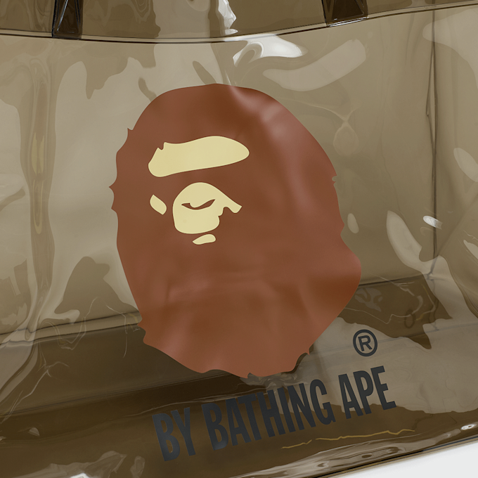 A Bathing Ape Ape Head Clear Bag bruin 99528 4