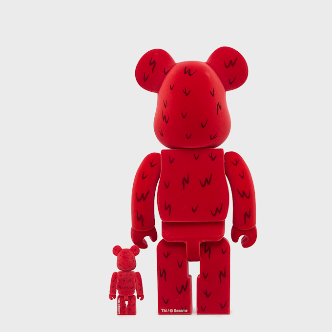 Medicom&nbsp; Bearbrick Elmo Flocky Ver. 400% & 100% multicolore 99748 3