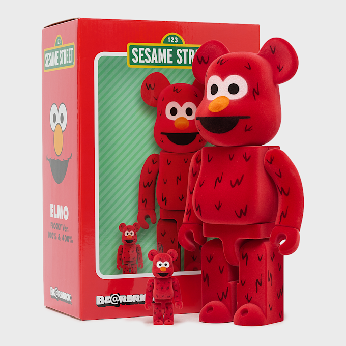 Medicom&nbsp; Bearbrick Elmo Flocky Ver. 400% & 100% multicolore 99748 4