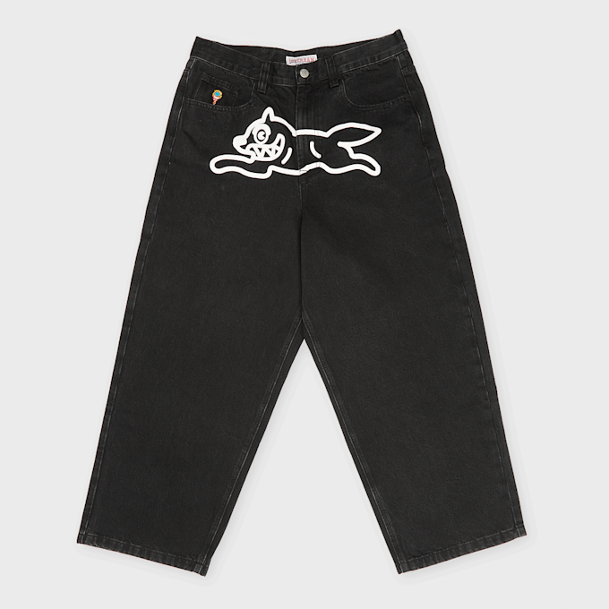 ICECREAM&nbsp; Running Dog Triple Scoop Denim Pant noir 101643 1