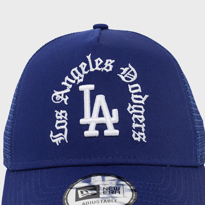New Era MLB Script LA Dodgers 9FORTY A-Frame Trucker Cap blue 102906 4
