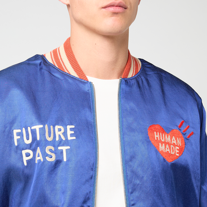 HUMAN MADE Satin Jacket blue 103137 4