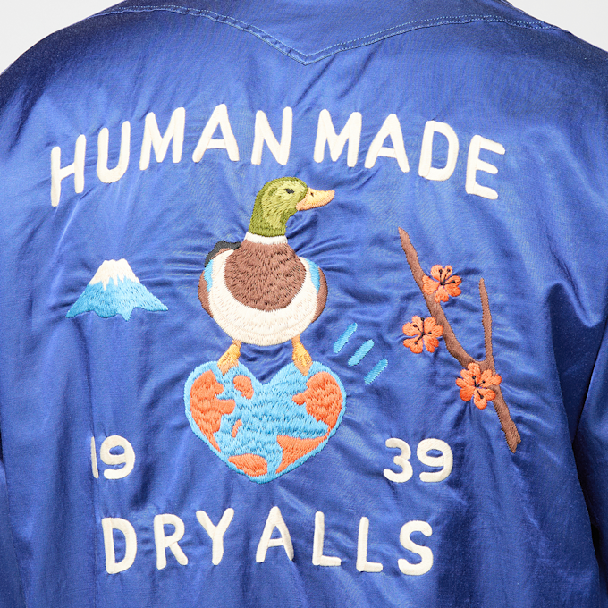HUMAN MADE Satin Jacket bleu 103137 5