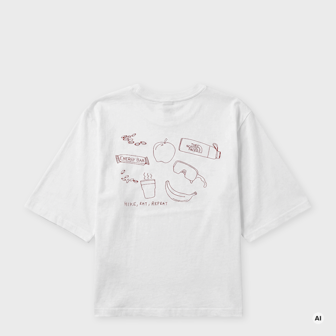 The North Face Wmns Hike Picnic Boxy Short-Sleeve Graphic T-Shirt Weiss 103261 1
