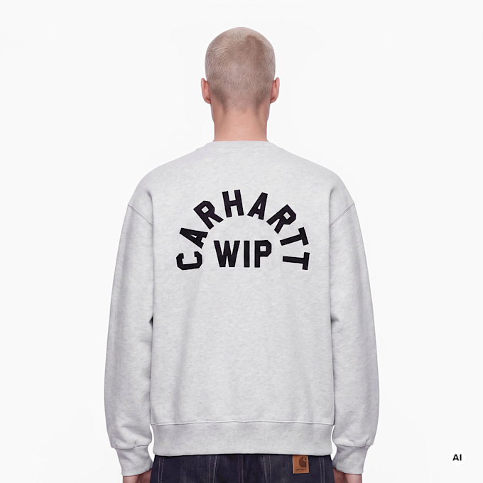 Carhartt WIP Arch Script Sweater grijs 104088 3
