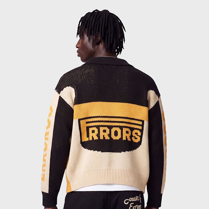 House of Errors Thick Knit Moto Cardigan oranje 104107 3