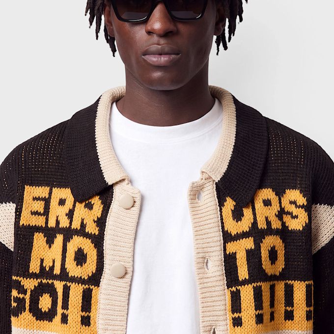 House of Errors Thick Knit Moto Cardigan orange 104107 4