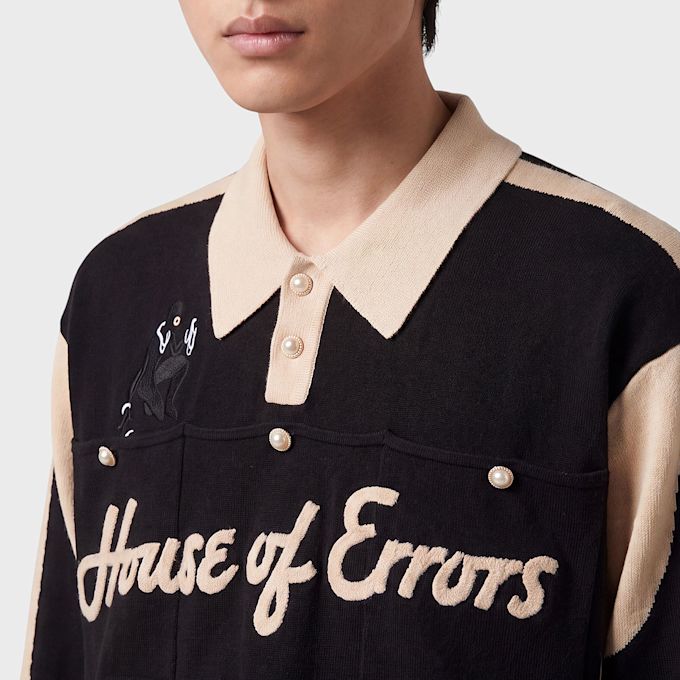 House of Errors Knitted Cat Burglar Rugby Schwarz 104106 3