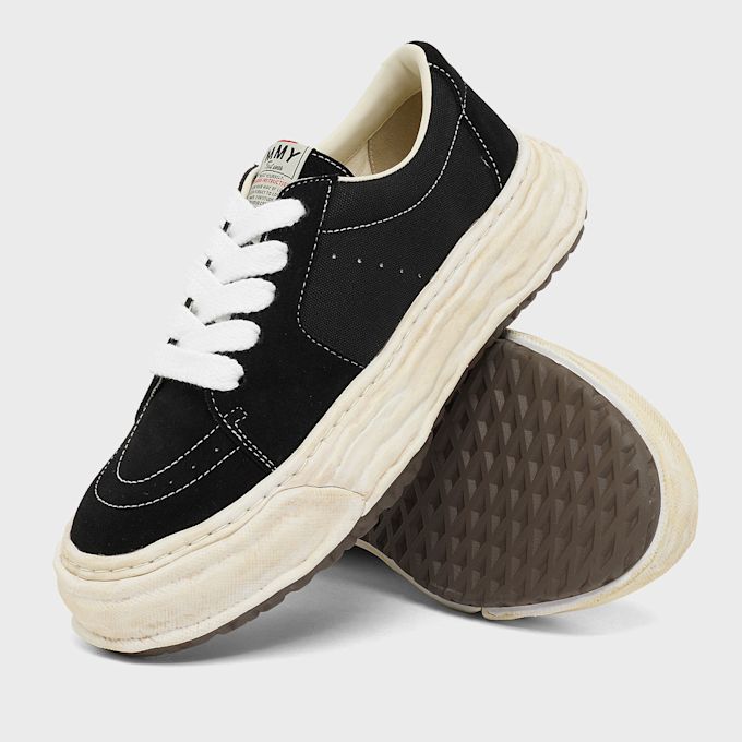 Maison Mihara Yasuhiro Eric Overdyed Canvas Low Top Sneakers Schwarz 104123 7
