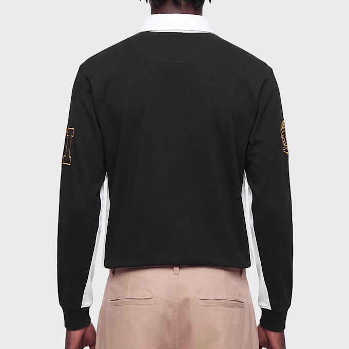Billionaire Boys Club Script Panelled Rugby Shirt black zwart 104145 3