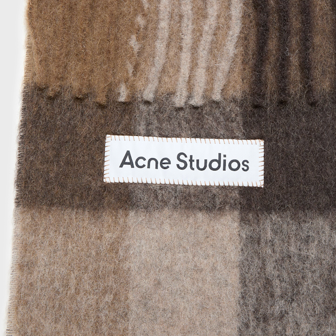 Acne Studios Heavy Scarf dark brown/white brown Undefined Color 104314 2