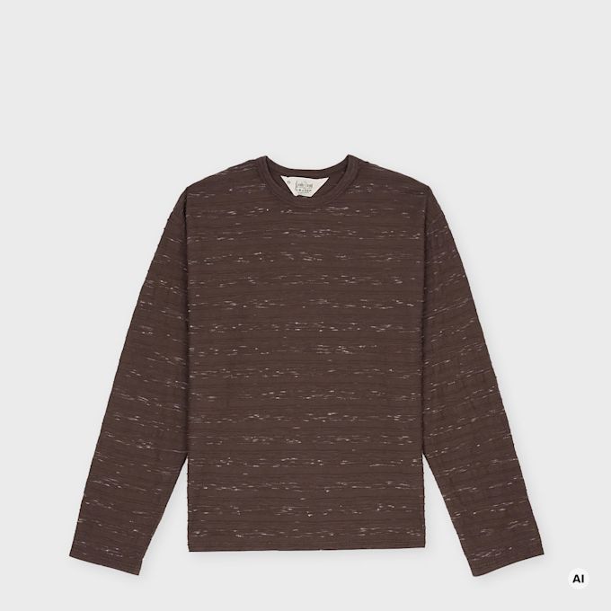 Brain Dead Casey Stripe Long Sleeve T Shirt bruin 104441 1