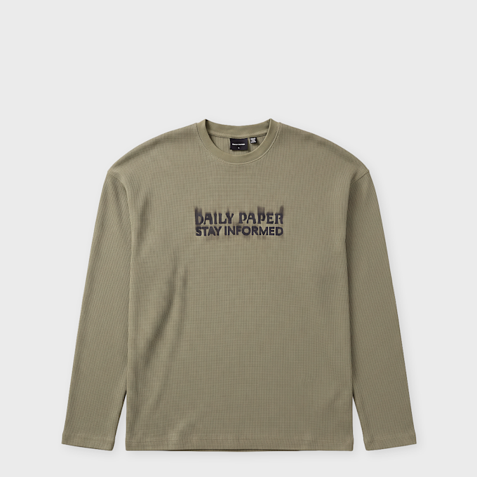 Daily Paper&nbsp; Waffle Stay Informed Longsleeve vert 104455 1