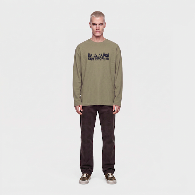 Daily Paper&nbsp; Waffle Stay Informed Longsleeve vert 104455 2