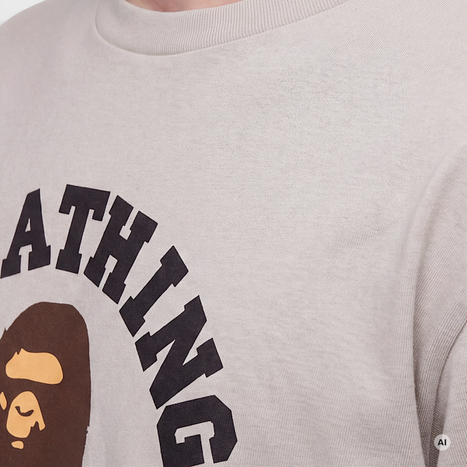 A Bathing Ape College Tee white grijs 104937 3