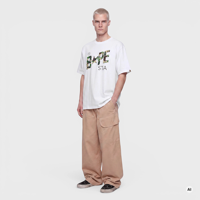 A Bathing Ape ABC Camo Bape Sta Tee white 104945 2