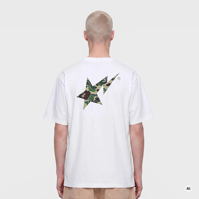 A Bathing Ape ABC Camo Bape Sta Tee white 104945 3