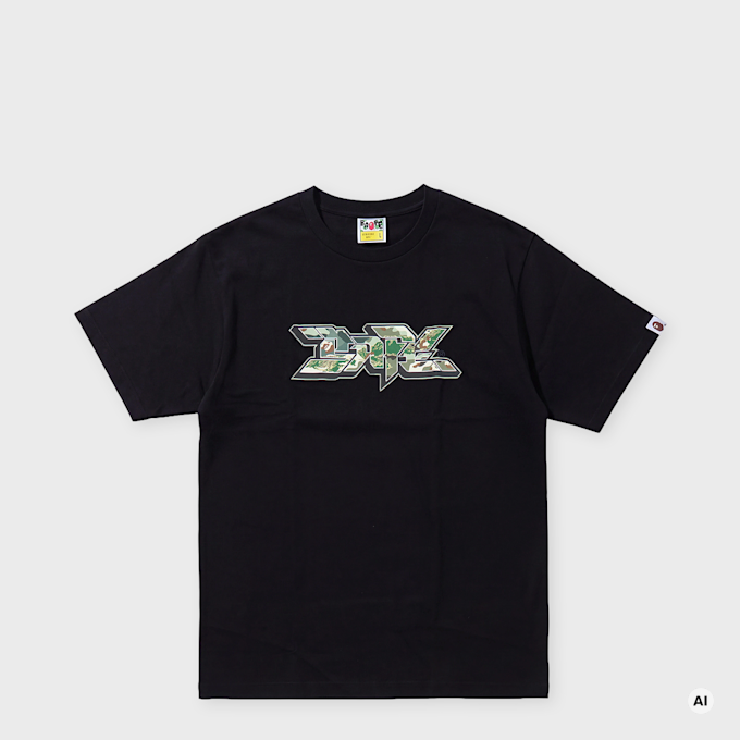 A Bathing Ape Bape Graffiti Logo Relaxed Fit Tee noir 104952 1