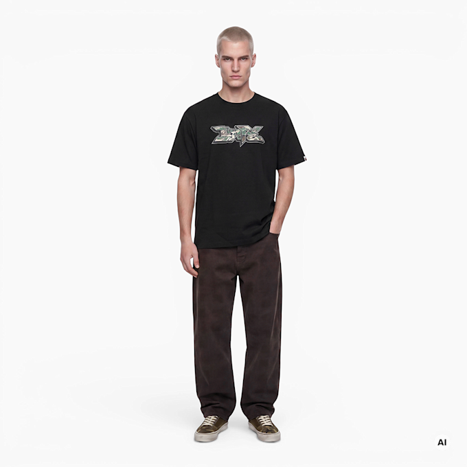 A Bathing Ape Bape Graffiti Logo Relaxed Fit Tee black 104952 2