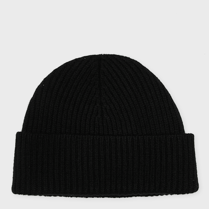 AMI PARIS Beanie With Contrasted Ami De Coeur noir 106026 2