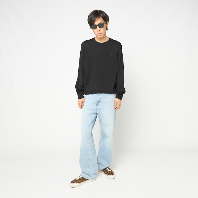 AMI PARIS Crewneck Sweater With ADC schwarz 106043 2