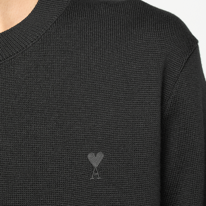 AMI PARIS Crewneck Sweater With ADC schwarz 106043 3