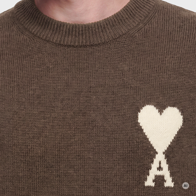 AMI PARIS Knit Sweater ADC bruin 106046 3