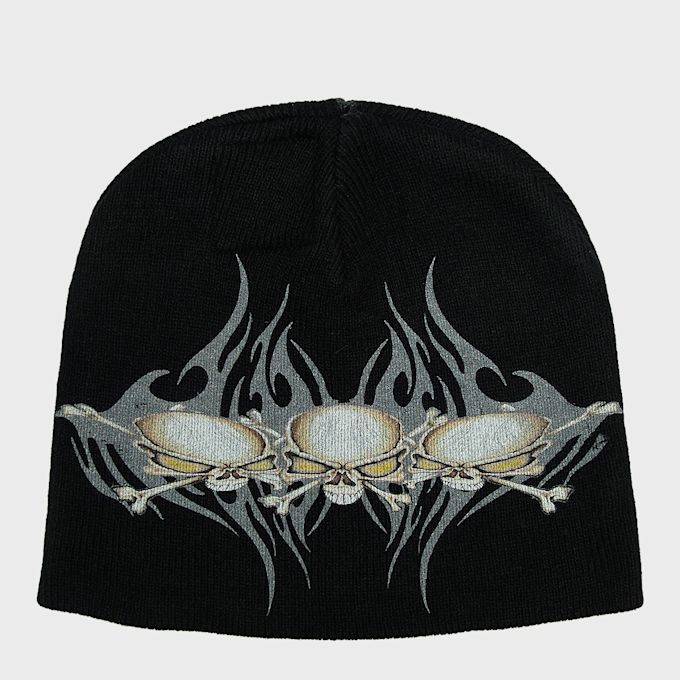 Hellstar Tribal Skullz 2 Beanie Schwarz 106155 1