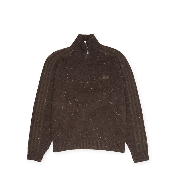 adidas Originals Winter Club Rib Knitted Half Zip bruin 106185 1