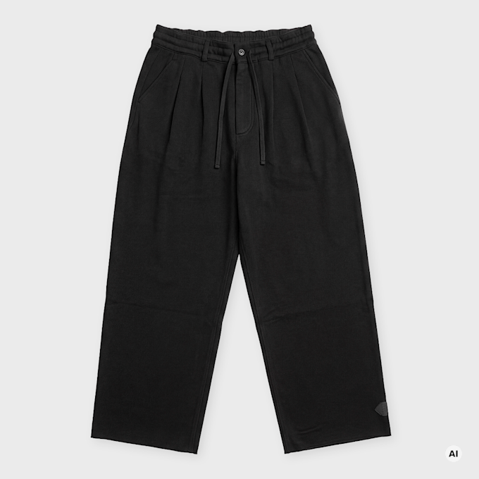 DSM Kei Ninomiya Unisex Pleated Pants Back Pile Knit black Undefinierte Farbe 106794 1