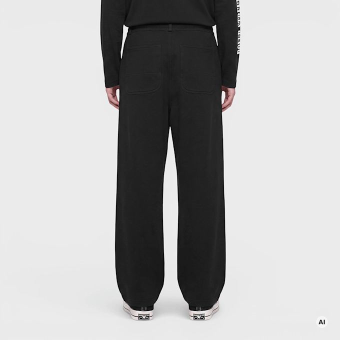 DSM Kei Ninomiya Unisex Pleated Pants Back Pile Knit black UndefinedColor 106794 3
