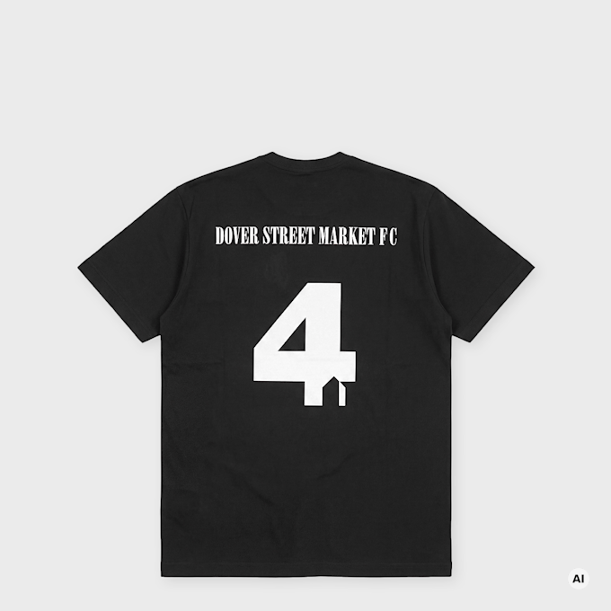 DSM Kei Ninomiya Unisex Football Brack Print Shortsleeve Tee Knit black noir 106793 1