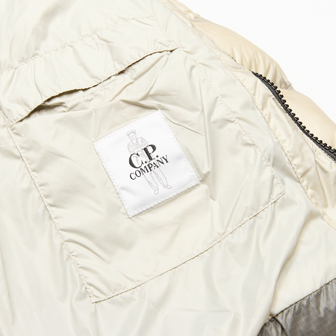 C. P. Company DD Shell Hooded Puffer Jacket beige 106818 4
